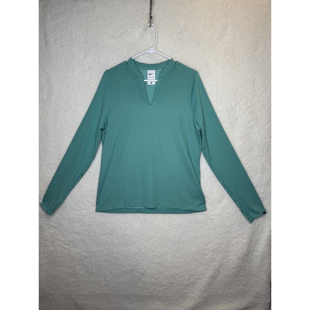 Nike Dri-FIT ADV Pullover Womens Large Teal Green Long Sleeve Breathable Shirt